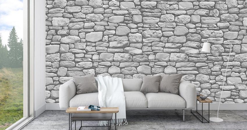 کاغذ دیواری طبیعی طرح سنگ