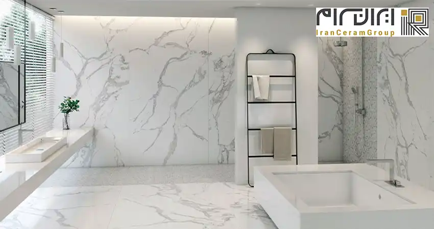 کاشی حمام و دستشویی جدید