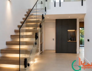 هندریل شیشه ای فیکس پوینت زیبا و مینیمال